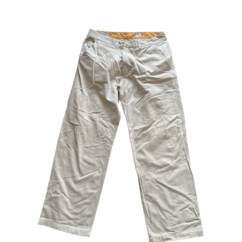 VTG Timberland Men's Size 34 x 30 Ivory Chino Pants Straight Leg Casual